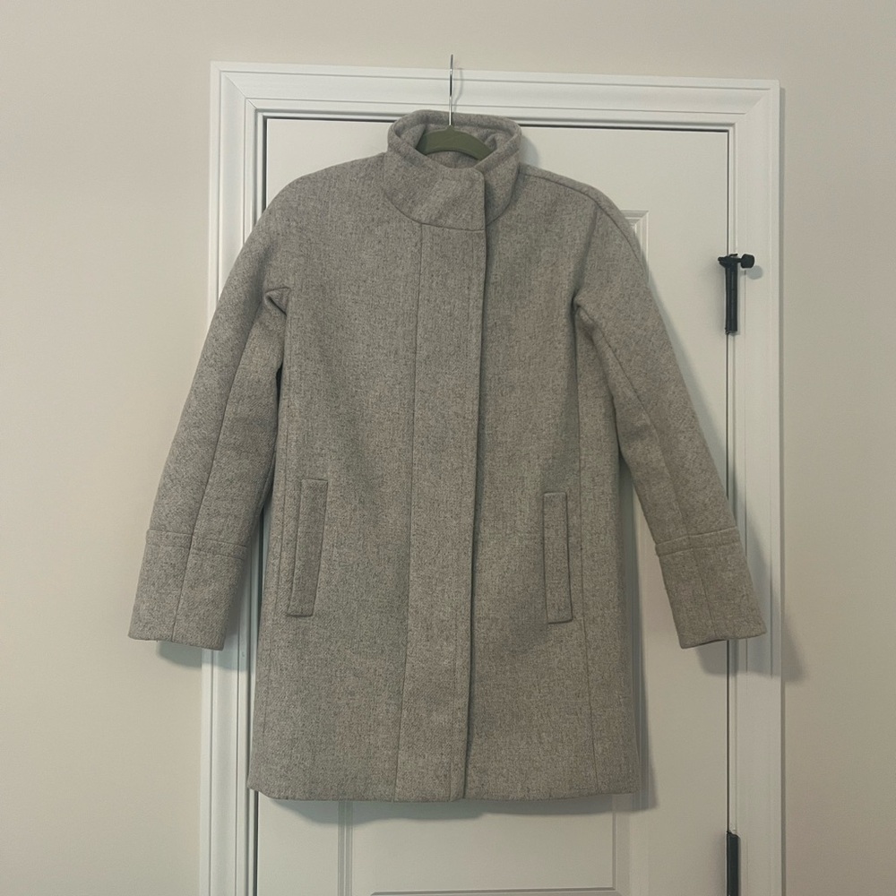 J. Crew Women's Light Gray Wool Pea Coat